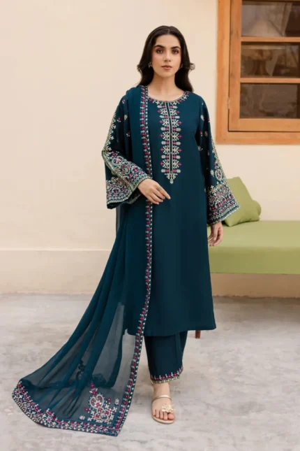 Garnet Embroidered Lawn - 3PC